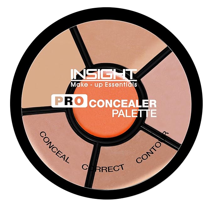 INSIGHT Pro Concealer Palette – Shade Concealer | Makeup Wheel for Face | Satin–Matte Finish | 3-in-1 Conceal, Contour & Correct | Waterproof | Full Coverage | 15gm
