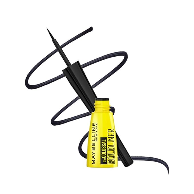 Maybelline New York Colossal Bold Liner - Black, smudge-proof and water-proof Long-lasting eyeliner. Maybelline New York Colossal Bold and dark eyeliner is for everyday use | 3ml