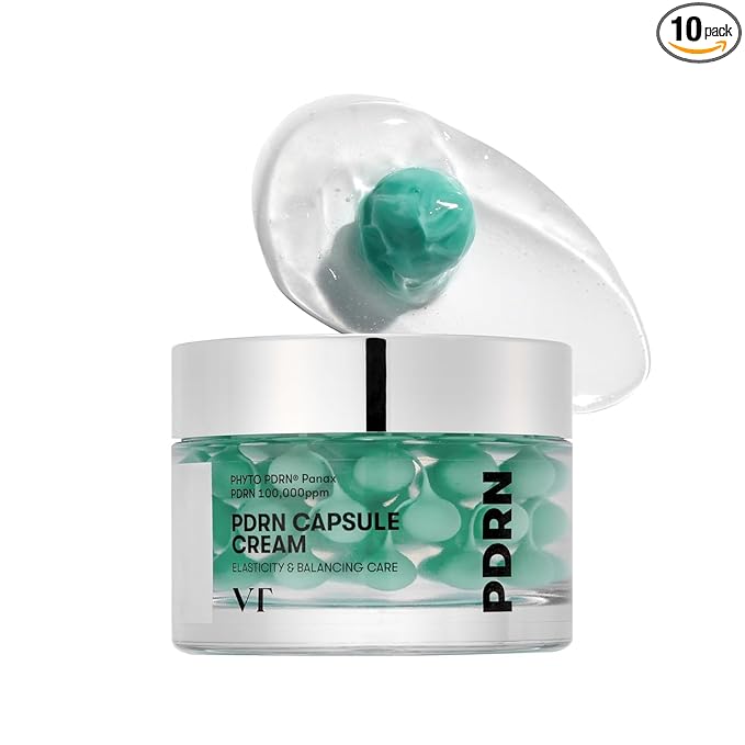 VT COSMETICS PDRN Capsule Cream 100, Hydrating Face Moisturizer with 100,000ppm PDRN, Hyaluronic Acid, 9 Peptides, Firming & Plumping Nourishing Cream, Korean Skin Care (1.69 fl. oz.)