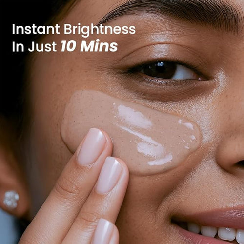 BiE O2WOW! Face Mask for Daily Tan Removal, Reduces Dark Spots & Pigmentation, Gentle Exfoliator With Vital Oxygen, Stem Cells & Acai Berries | Unisex | For All Skin Types | 50gm